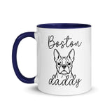 Boston Daddy Mode Mug with Color Inside . Dark Blue 11 oz