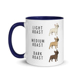 French Bulldog Coffee Roast Mug . Dark Blue 11 oz