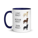 Labrador Retrievers Coffee Roast Mug . Dark Blue 11 oz