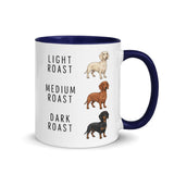 Dachshund Coffee Roast Mug . Dark Blue 11 oz