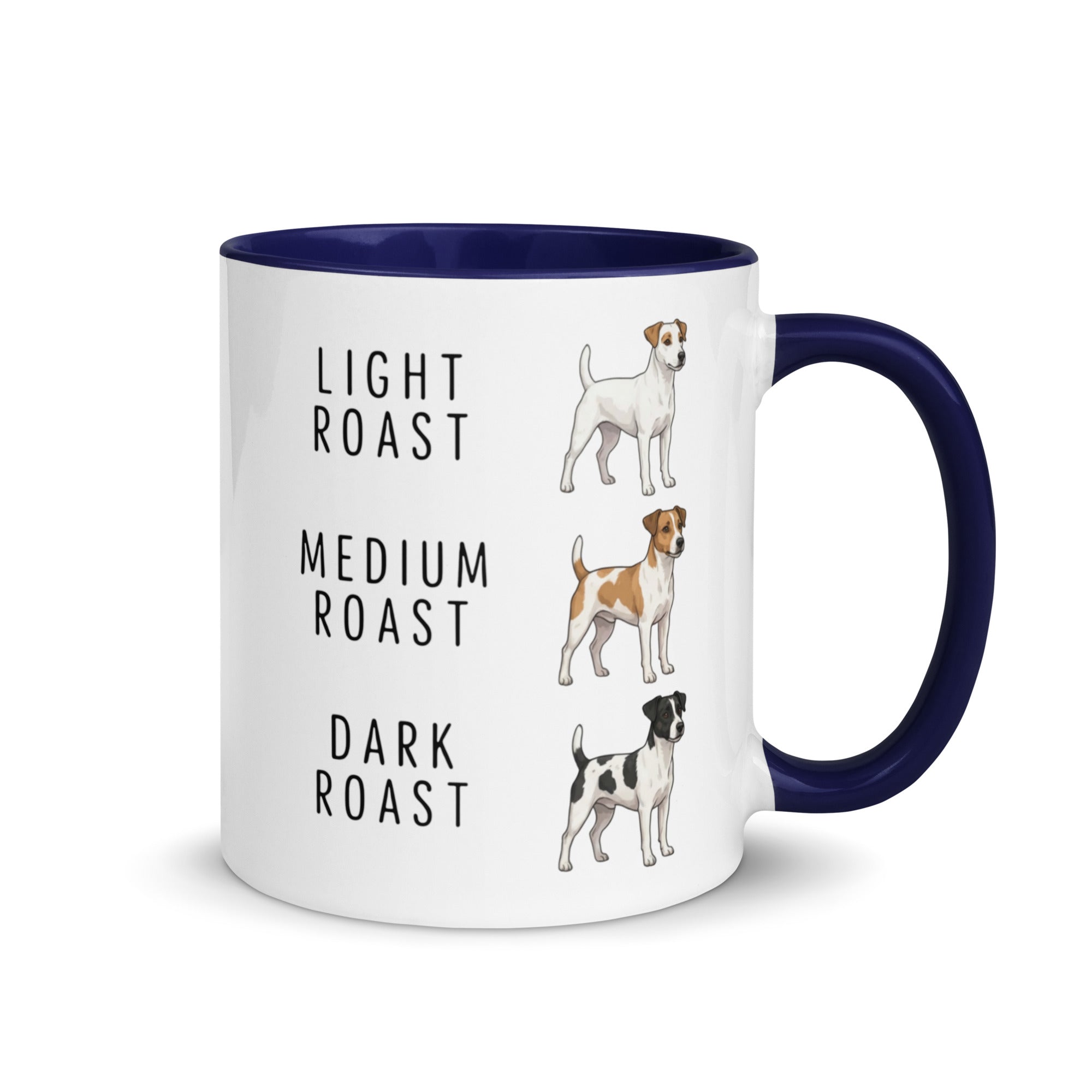 Jack Russell Terrier Coffee Roast Mug . Dark Blue 11 oz