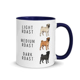 Pug Coffee Roast Mug . Dark Blue 11 oz
