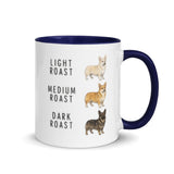 Corgi Coffee Roast Mug . Dark Blue 11 oz