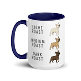 French Bulldog Coffee Roast Mug . Dark Blue 15 oz