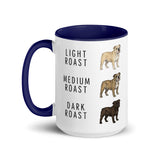 English Bulldog Coffee Roast Mug . Dark Blue 15 oz