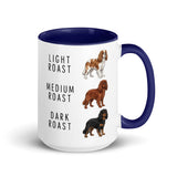 Cavalier King Charles Spaniel Coffee Roast Mug . Dark Blue 15 oz
