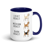 Beagle Coffee Roast Mug . Dark Blue 15 oz