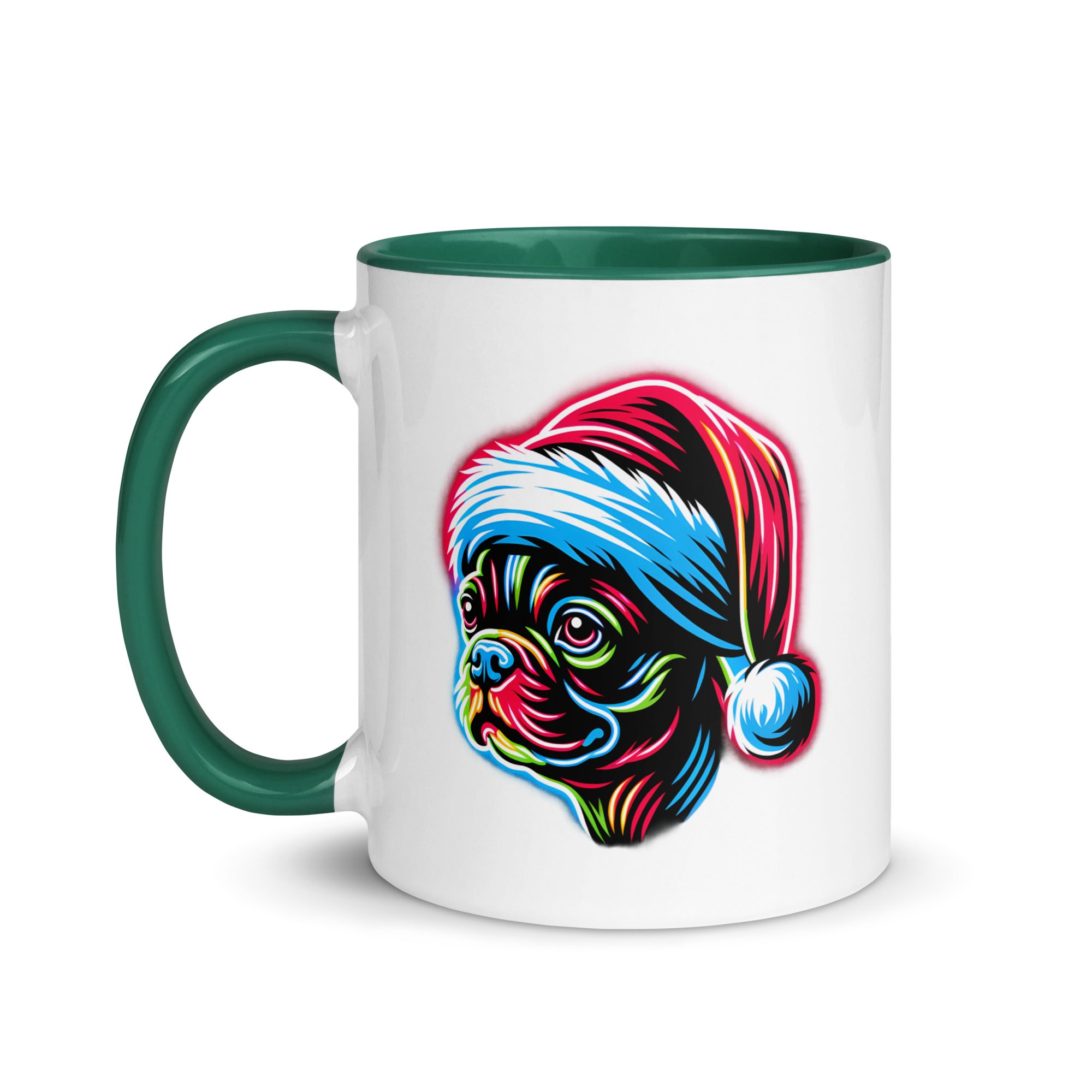 Bright Boston Holiday - Santa Pup Style Mug with Color Inside