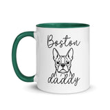 Boston Daddy Mode Mug with Color Inside . Dark green