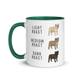 English Bulldog Coffee Roast Mug . Dark green 11 oz