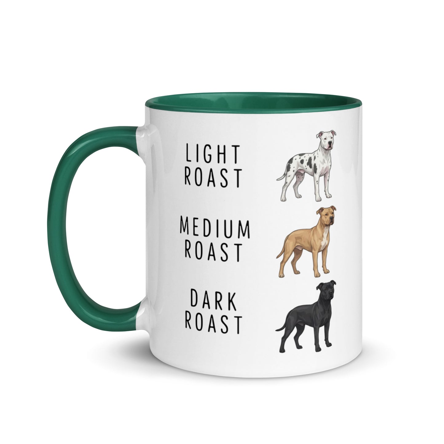 Pit Bull Coffee Roast Mug . Dark green 11 oz