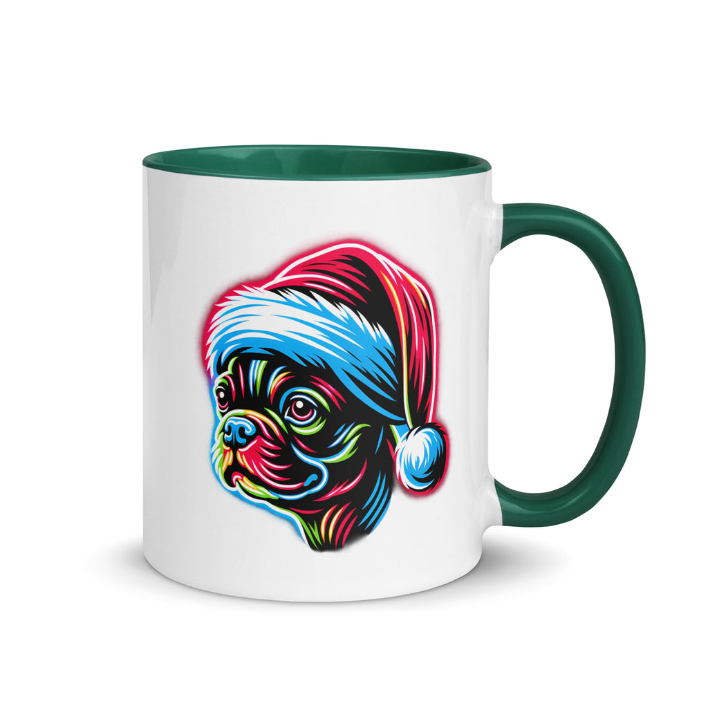 Bright Boston Holiday - Santa Pup Style Mug with Color Inside