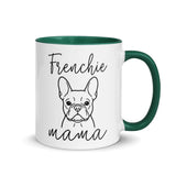French Bulldog Frenchie Mama Mode Mug . Dark green 11 oz
