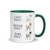 Jack Russell Terrier Coffee Roast Mug . Dark green 11 oz