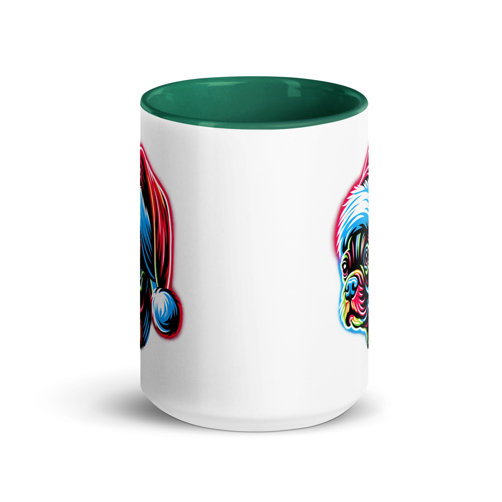 Bright Boston Holiday - Santa Pup Style Mug with Color Inside