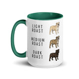 English Bulldog Coffee Roast Mug . Dark green 15 oz