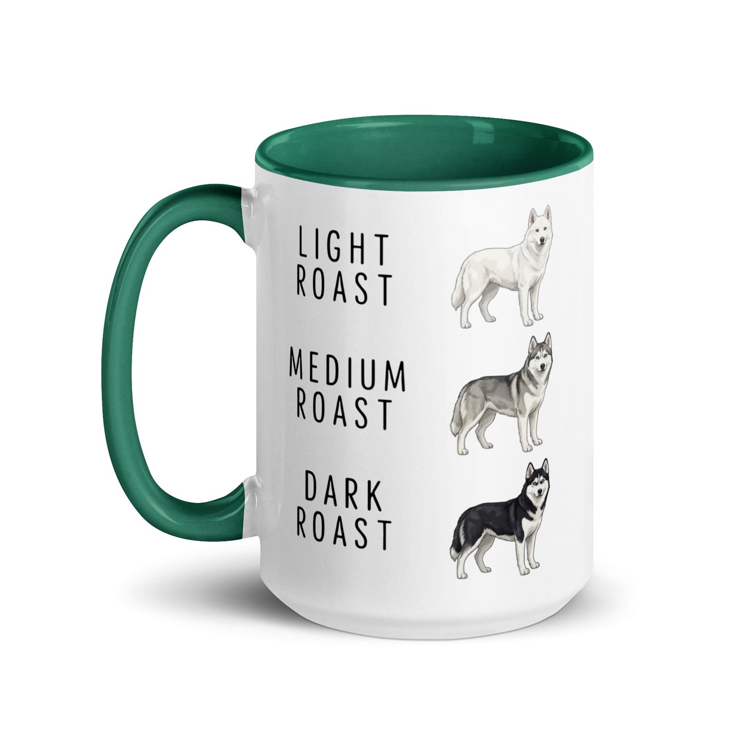 Husky Coffee Roast Mug . Dark green 15 oz