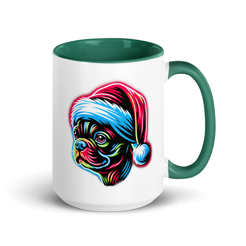 Bright Boston Holiday - Santa Pup Style Mug with Color Inside