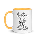 Boston Daddy Mode Mug with Color Inside . Golden Yellow 11 oz