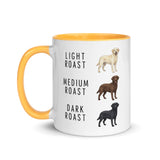 Labrador Retrievers Coffee Roast Mug . Golden Yellow 11 oz
