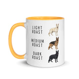 German Shepherd Coffee Roast Mug . Golden Yellow 11 oz