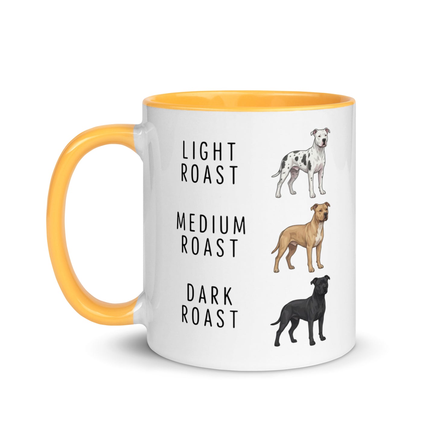 Pit Bull Coffee Roast Mug . Golden Yellow 11 oz