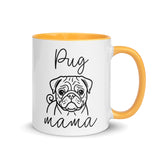 Pug Mama Mode Mug . Golden Yellow 11 oz