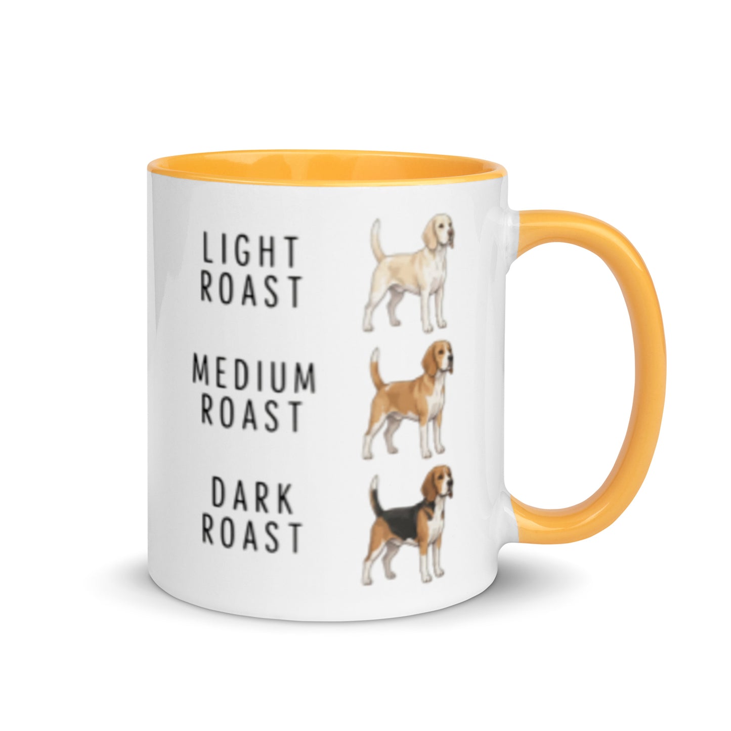 Beagle Coffee Roast Mug . Golden Yellow 11 oz
