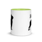 Custom Name with Boston Terrier Silhouette Mug with Color Inside