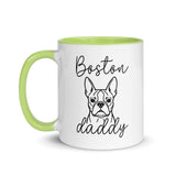 Boston Daddy Mode Mug with Color Inside . Green 11 oz
