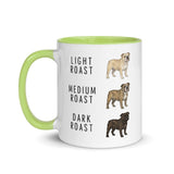 English Bulldog Coffee Roast Mug . Green 11 oz