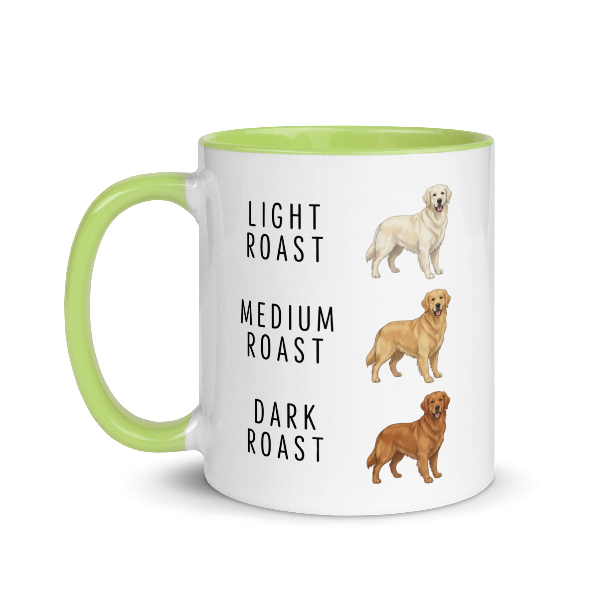 Golden Retriever Coffee Roast Mug . Green 11 oz