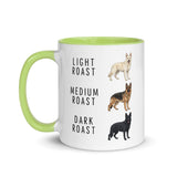 German Shepherd Coffee Roast Mug . Green 11 oz