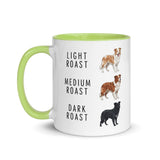 Border Collie Coffee Roast Mug . Green 11 oz