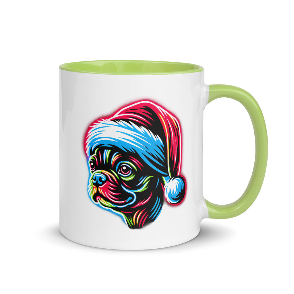 Bright Boston Holiday - Santa Pup Style Mug with Color Inside