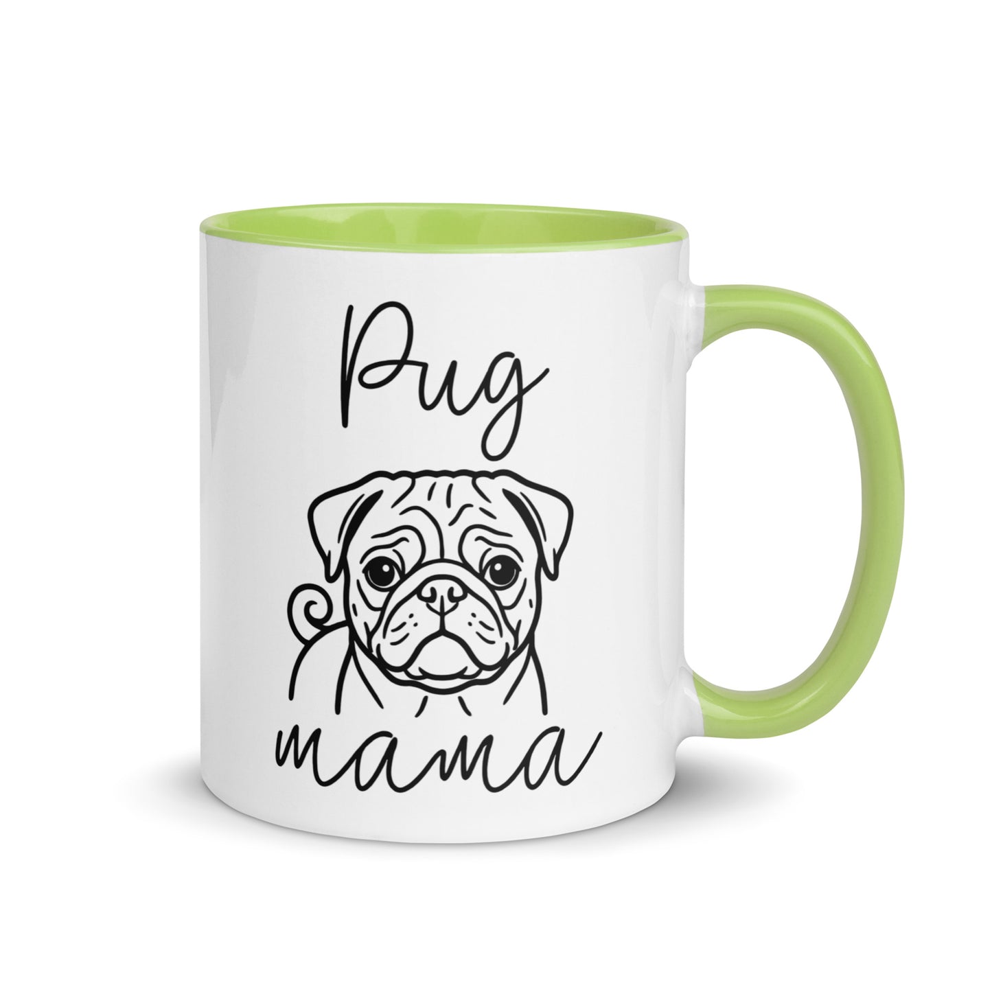 Pug Mama Mode Mug . Green 11 oz