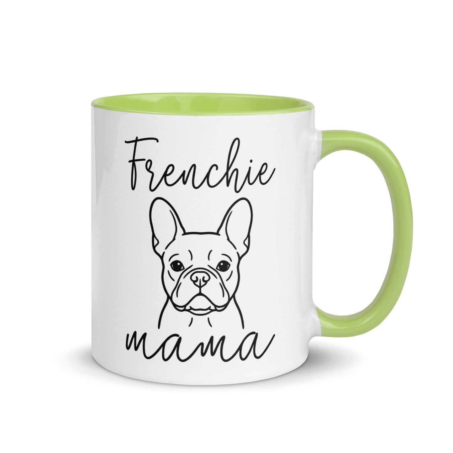 French Bulldog Frenchie Mama Mode Mug . Green 11 oz