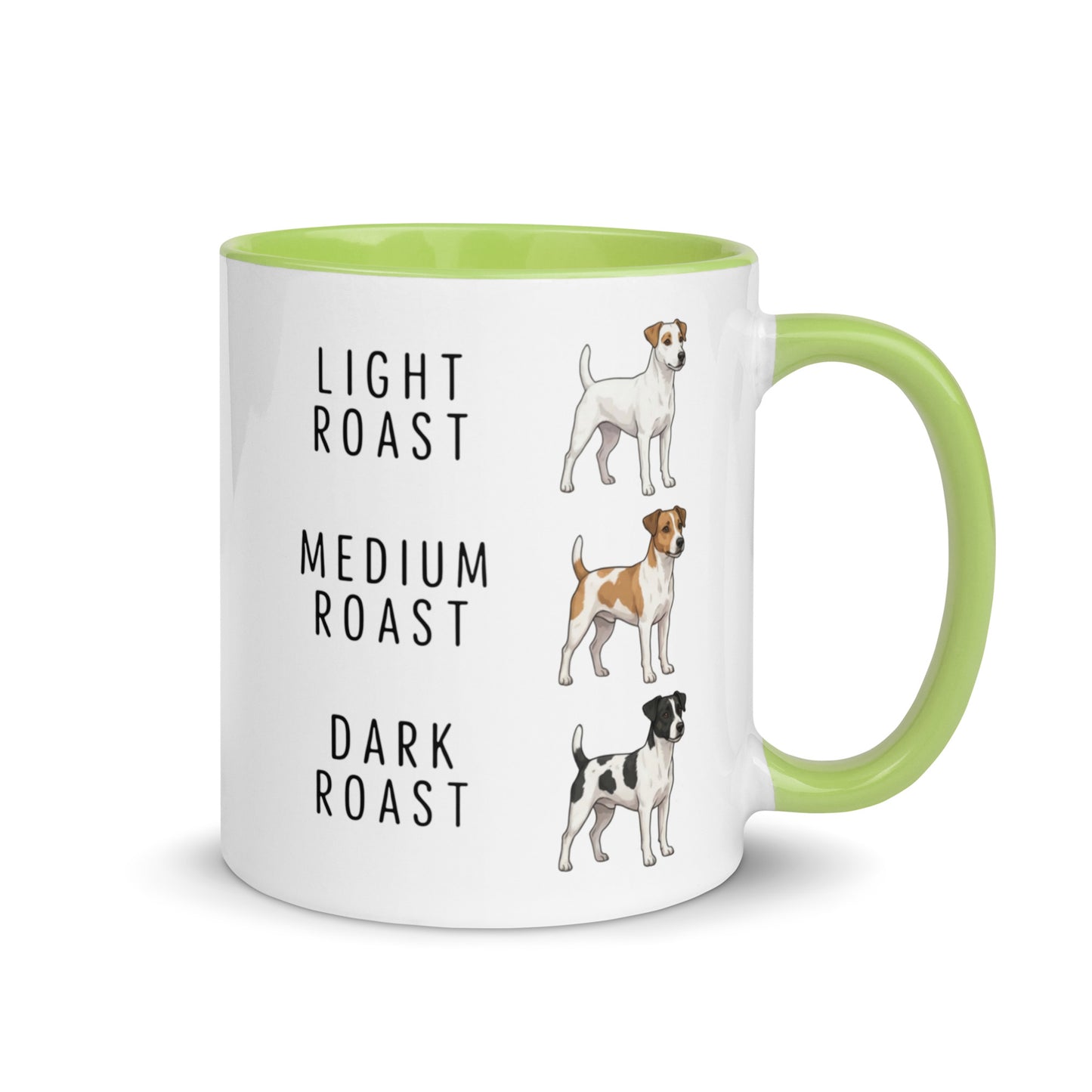 Jack Russell Terrier Coffee Roast Mug . Green 11 oz