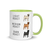 Pug Coffee Roast Mug . Green 11 oz