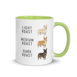 Corgi Coffee Roast Mug . Green 11 oz