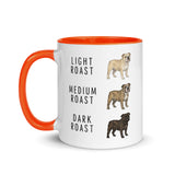 English Bulldog Coffee Roast Mug . Orange 11 oz