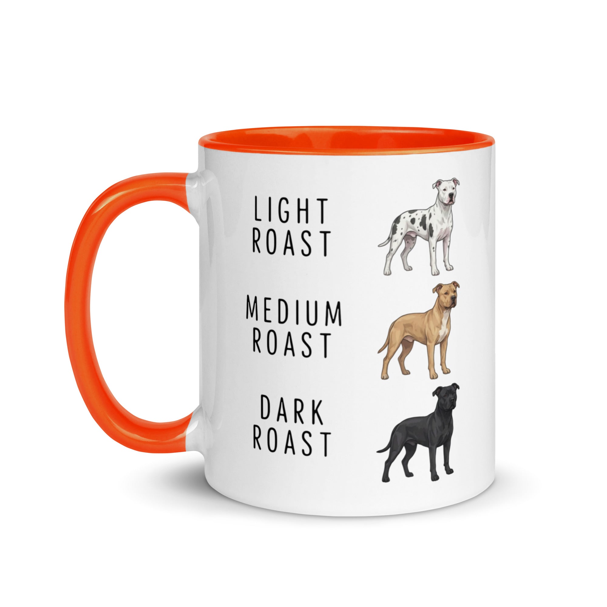 Pit Bull Coffee Roast Mug . Orange 11 oz