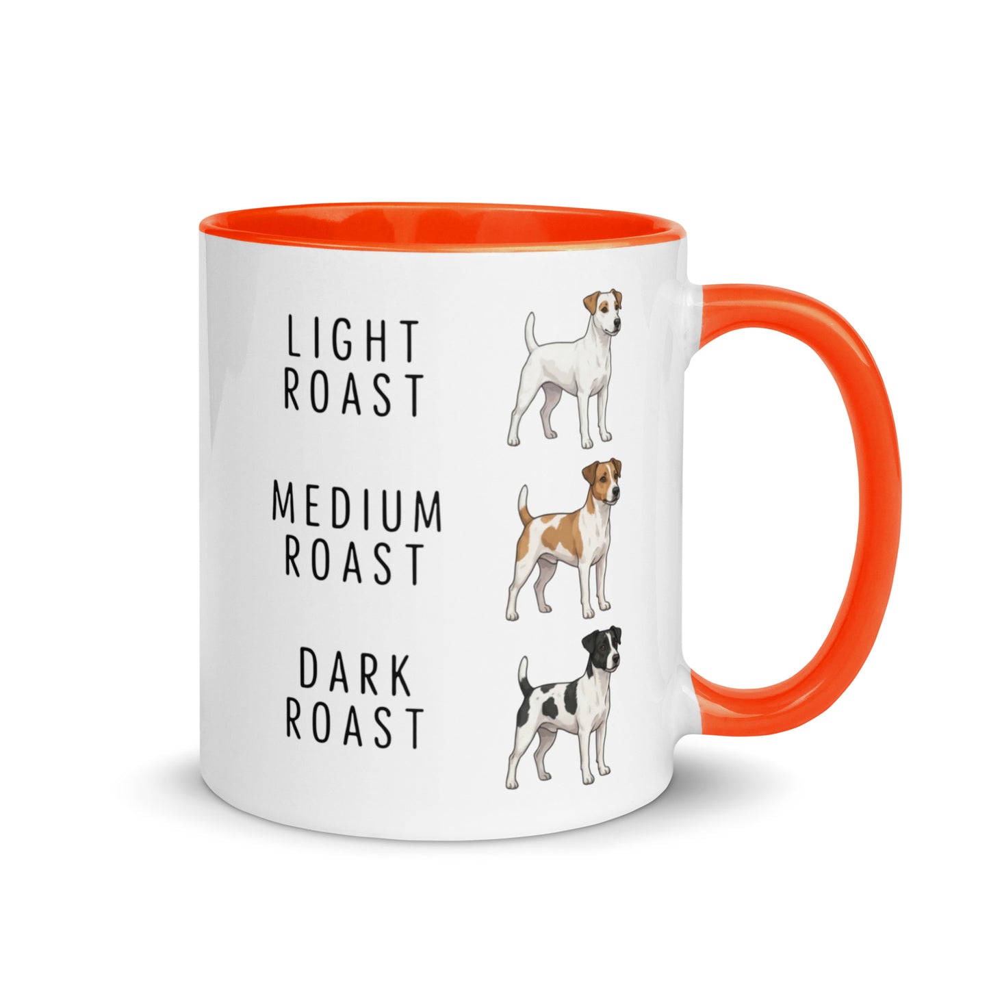 Jack Russell Terrier Coffee Roast Mug . Orange 11 oz