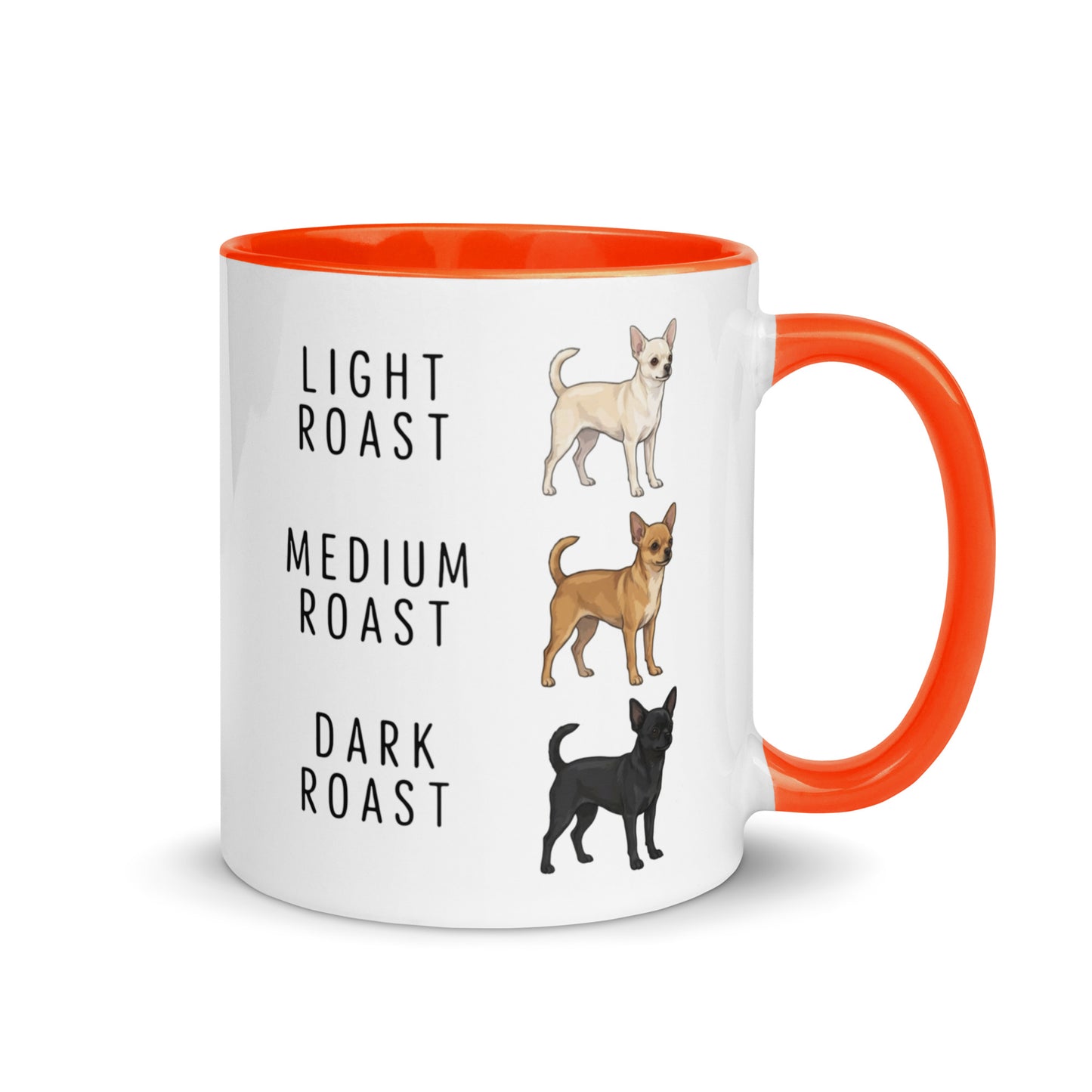 Chihuahua Coffee Roast Mug . Orange 11 oz