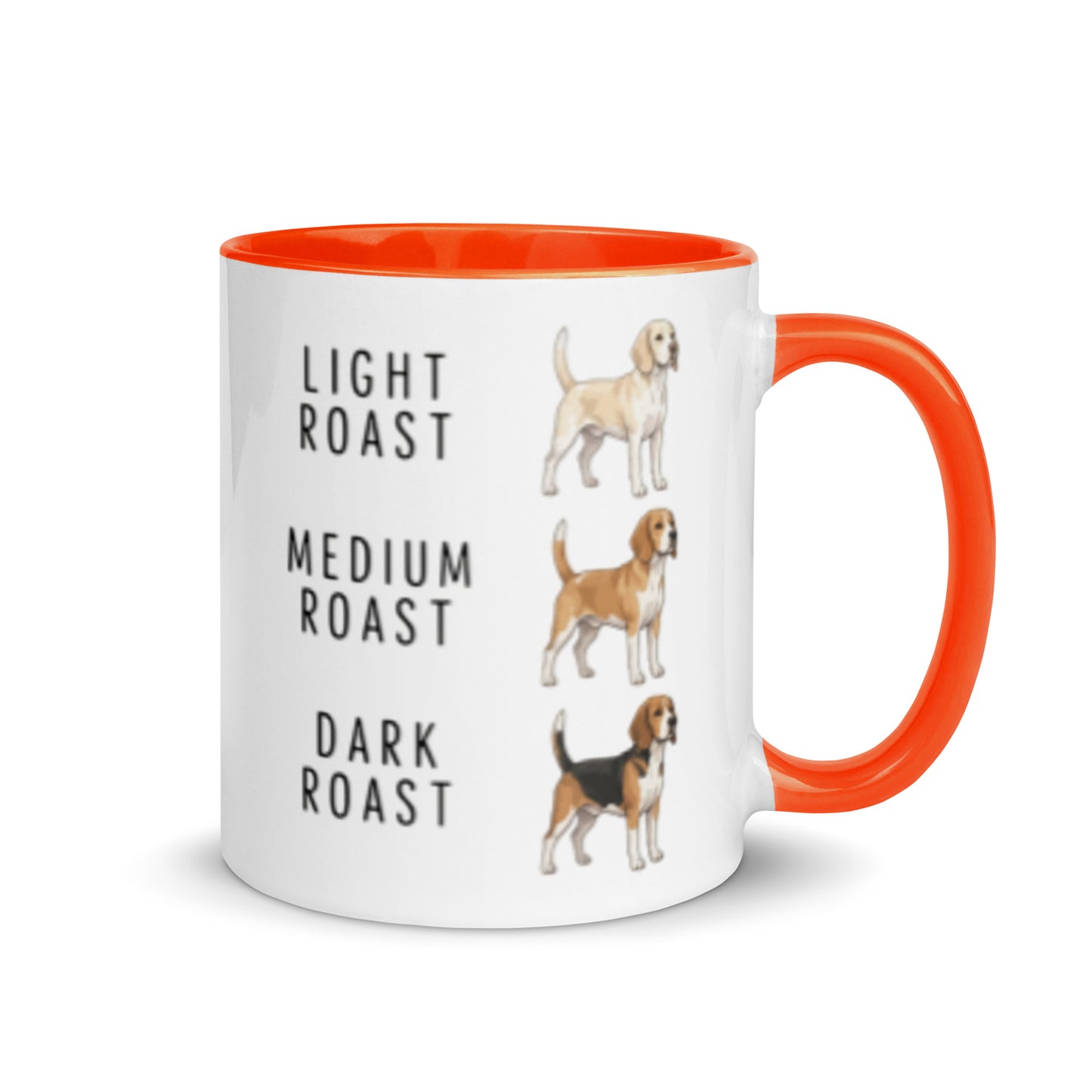 Beagle Coffee Roast Mug . Orange 11 oz