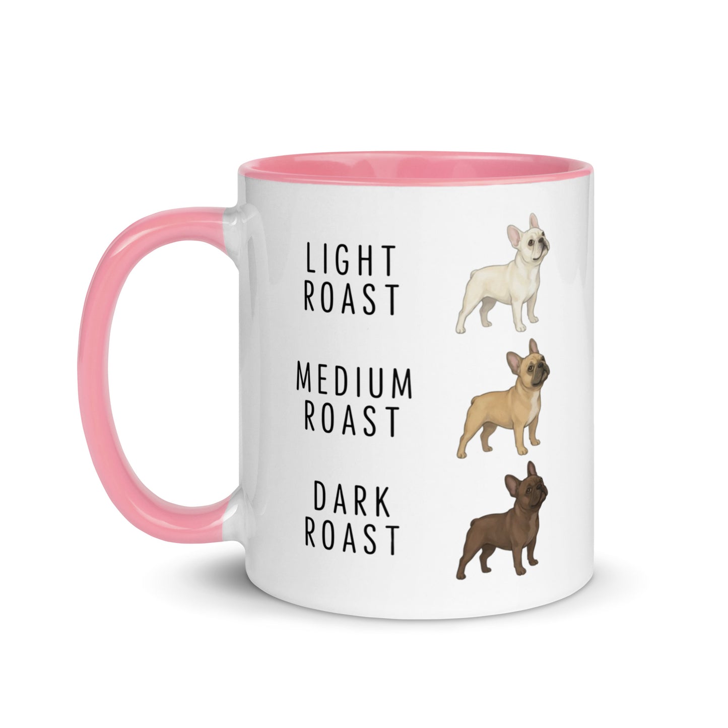 French Bulldog Coffee Roast Mug . Pink 11 oz