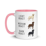 Labrador Retrievers Coffee Roast Mug . Pink 11 oz