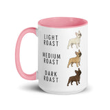 French Bulldog Coffee Roast Mug . Pink 15 oz