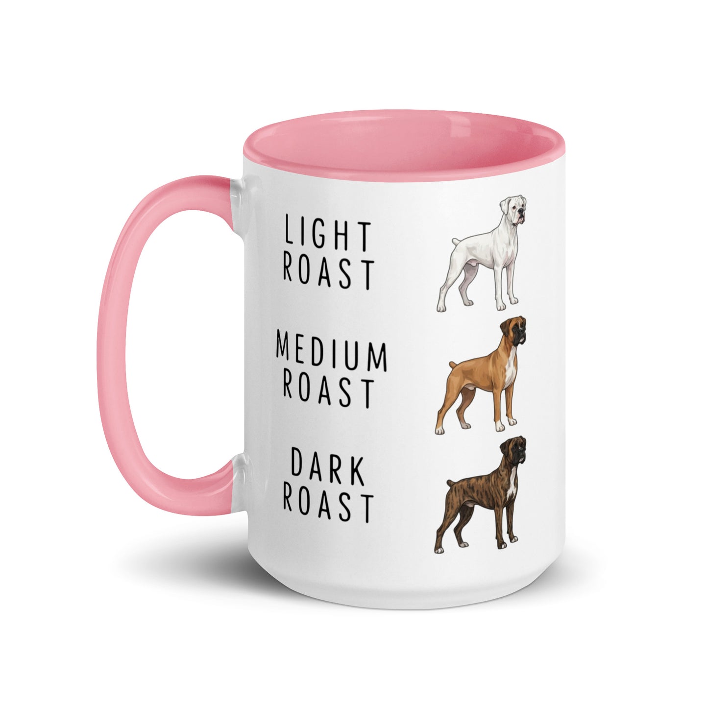 Boxer Coffee Roast Mug . Pink 15 oz