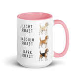 Beagle Coffee Roast Mug . Pink 15 oz